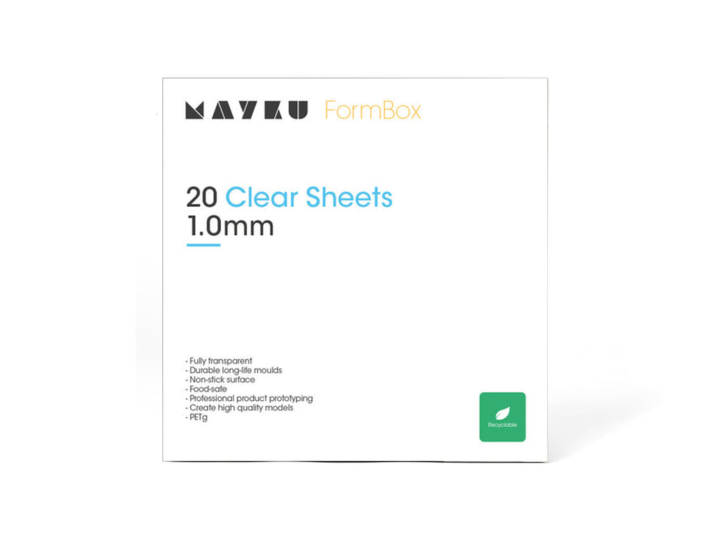 Mayku Cast Sheets (Clear) 1mm - Pack of 20
