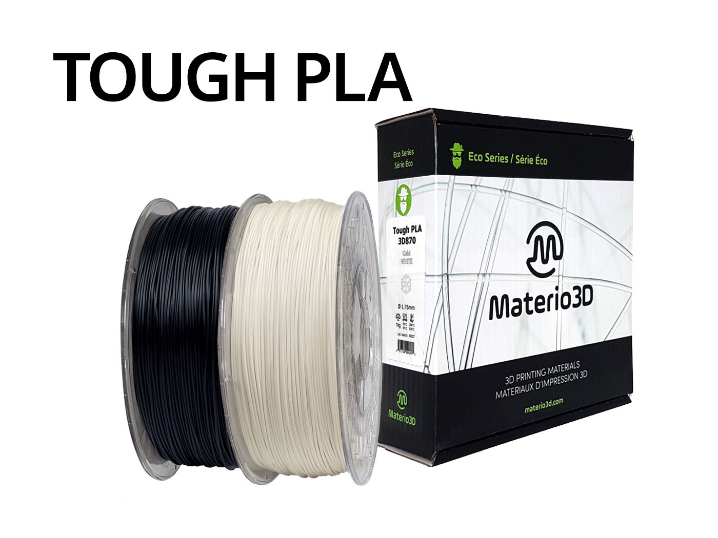 PLA 3D850 1.75mm Blanc Architectural 1kg – Materio3D
