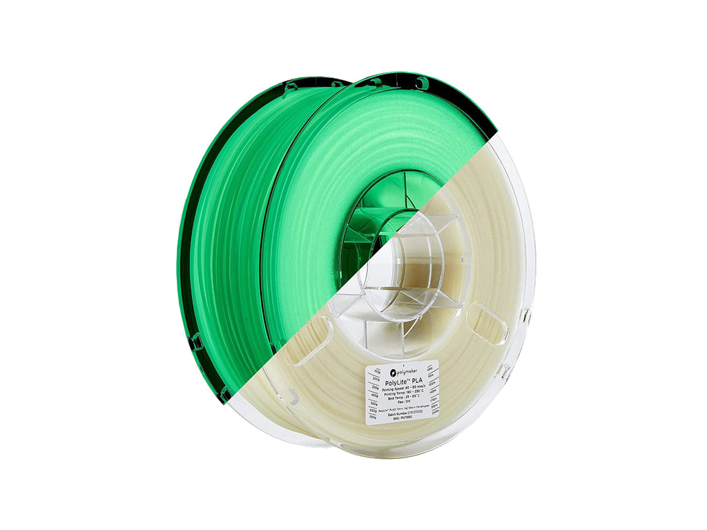 Polymaker PolyLite Glow in the dark Green PLA 1.75mm 1kg