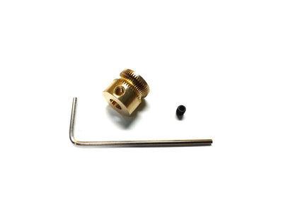 Hobbed Pulley (Brass) for 1.75mm and 3mm - Voxel Factory -3D printer- Imprimante 3D